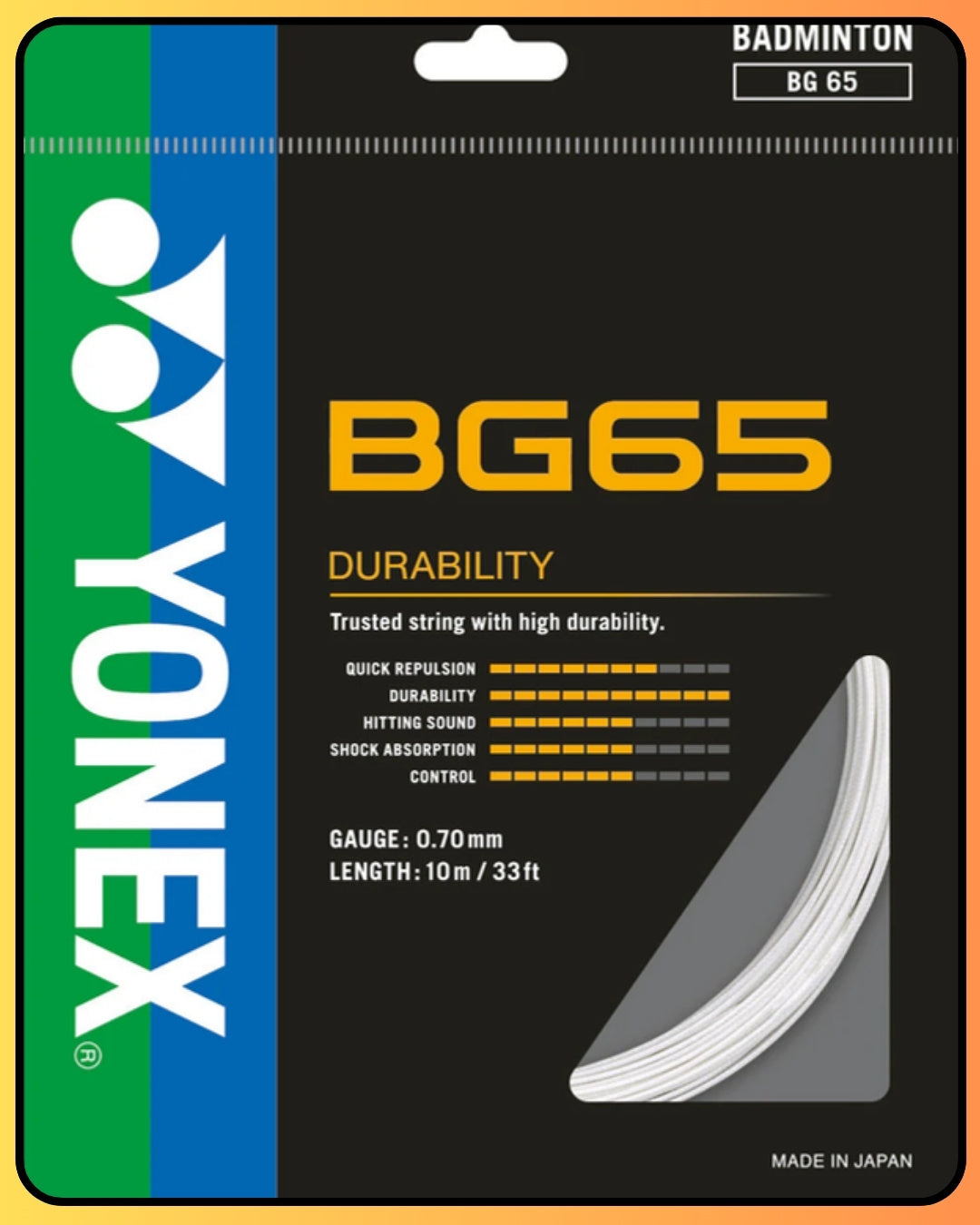 Yonex BG65 Durability Badminton String