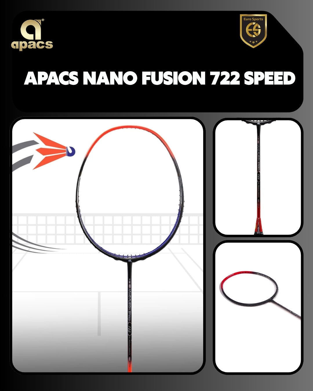 Apacs Nano Fusion 722 Speed Badminton Racket