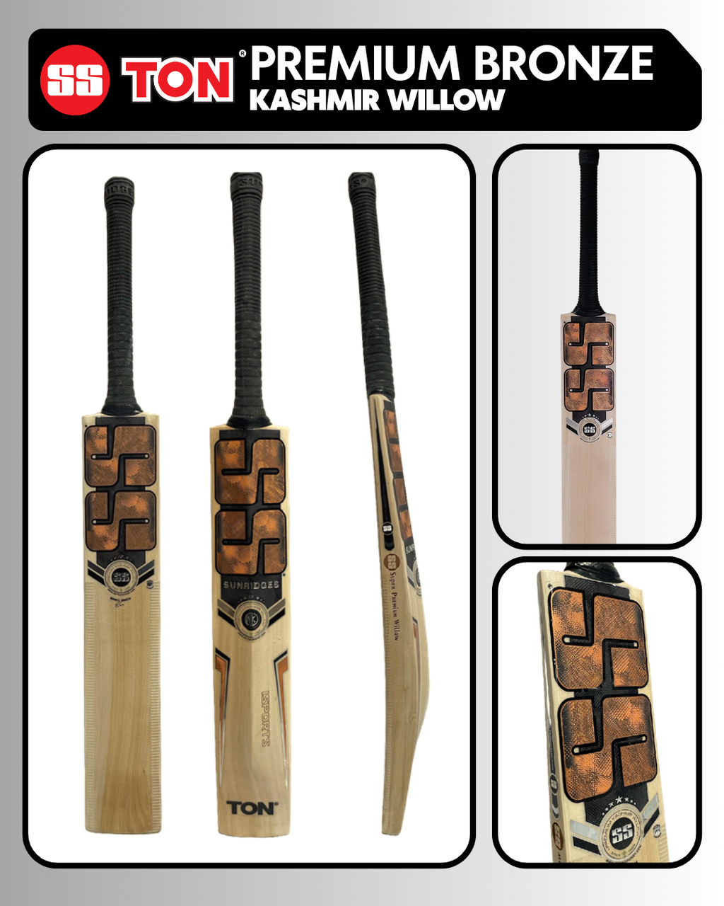 SS Premium Bronze Kashmir Willow Cricket Bat