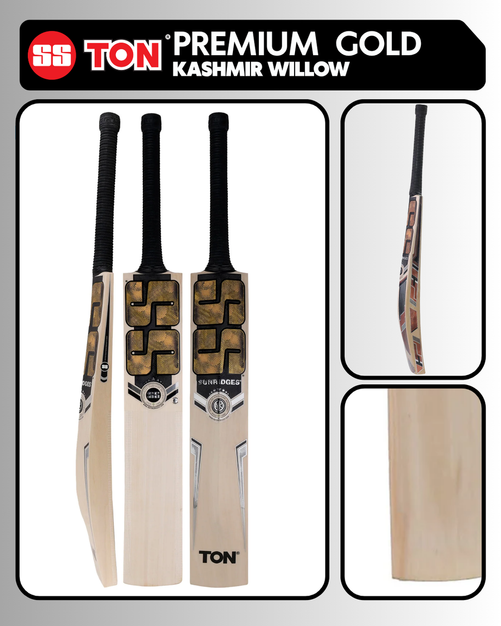 SS Premium Gold Kashmir Willow Cricket Bat