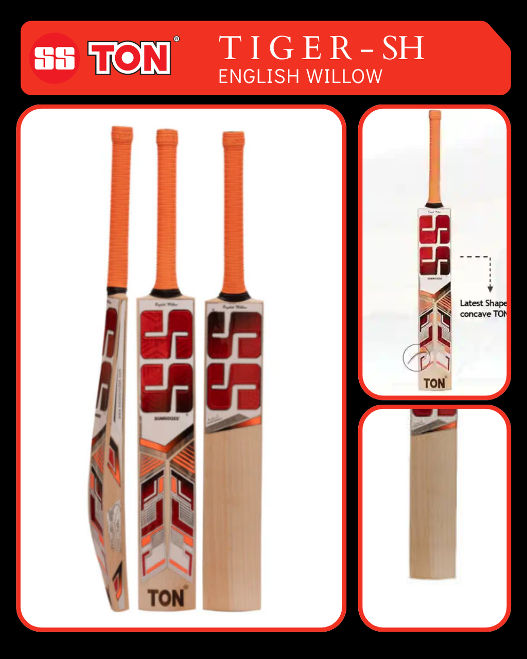 SS Tiger English Willow Cricket Bat