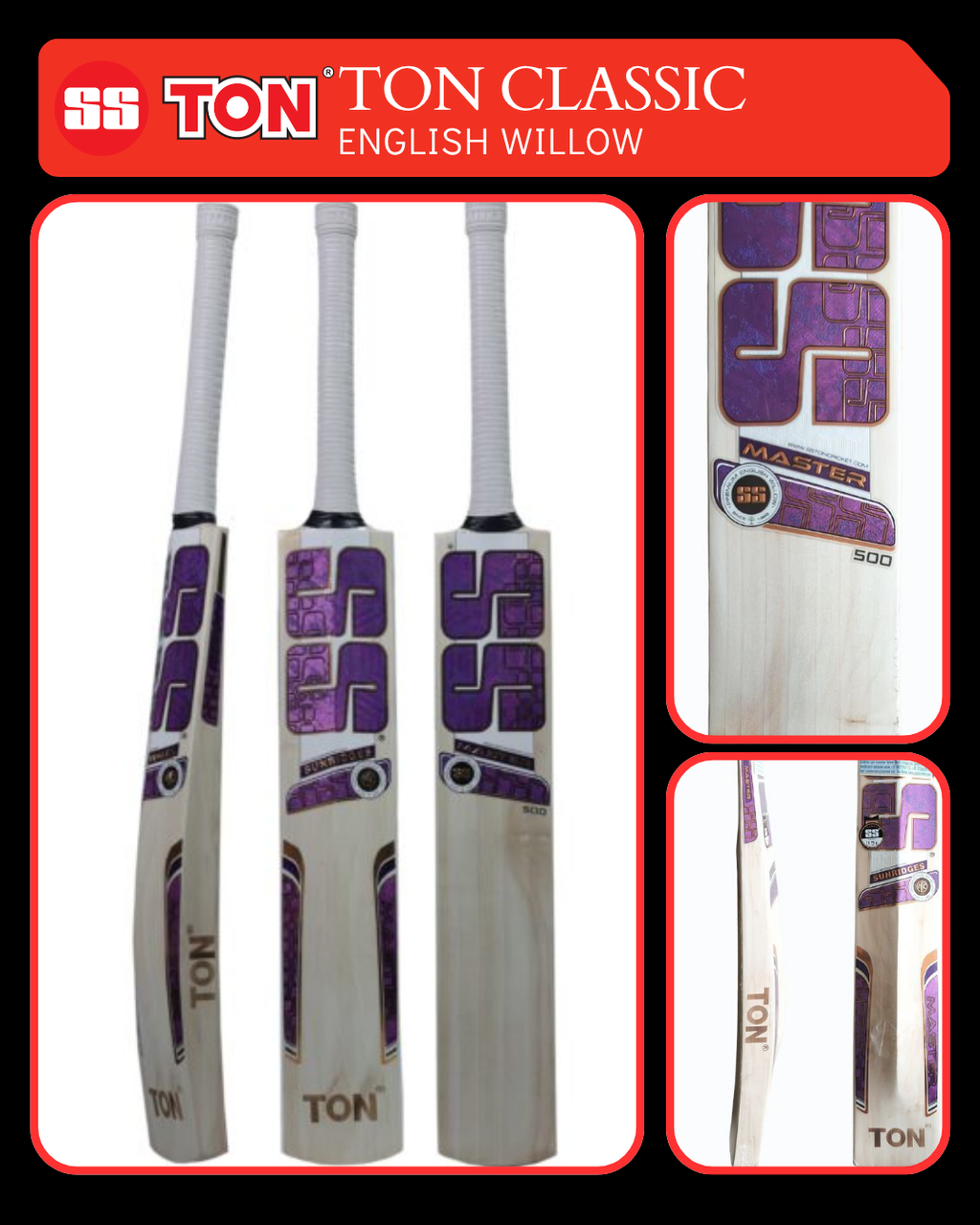 SS Master 500 English Willow Cricket Bat