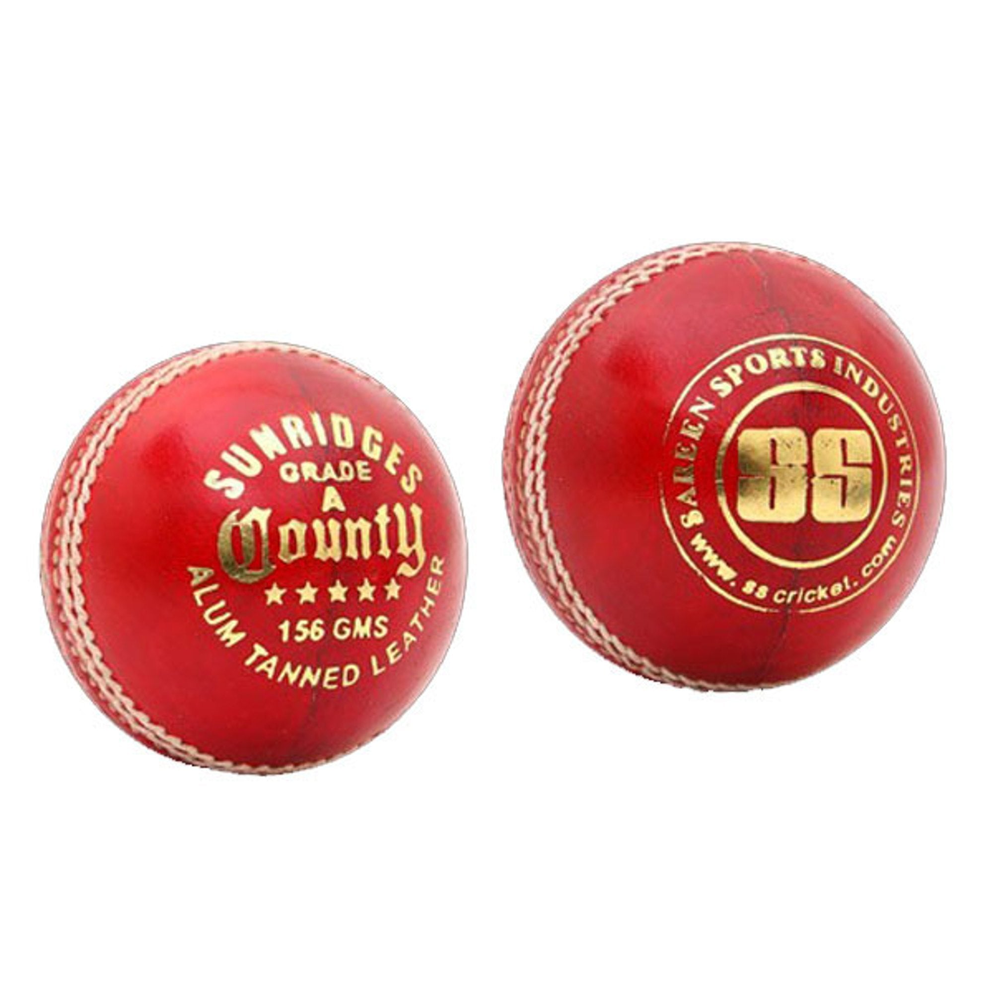 SS County Red Leather Cricket Ball