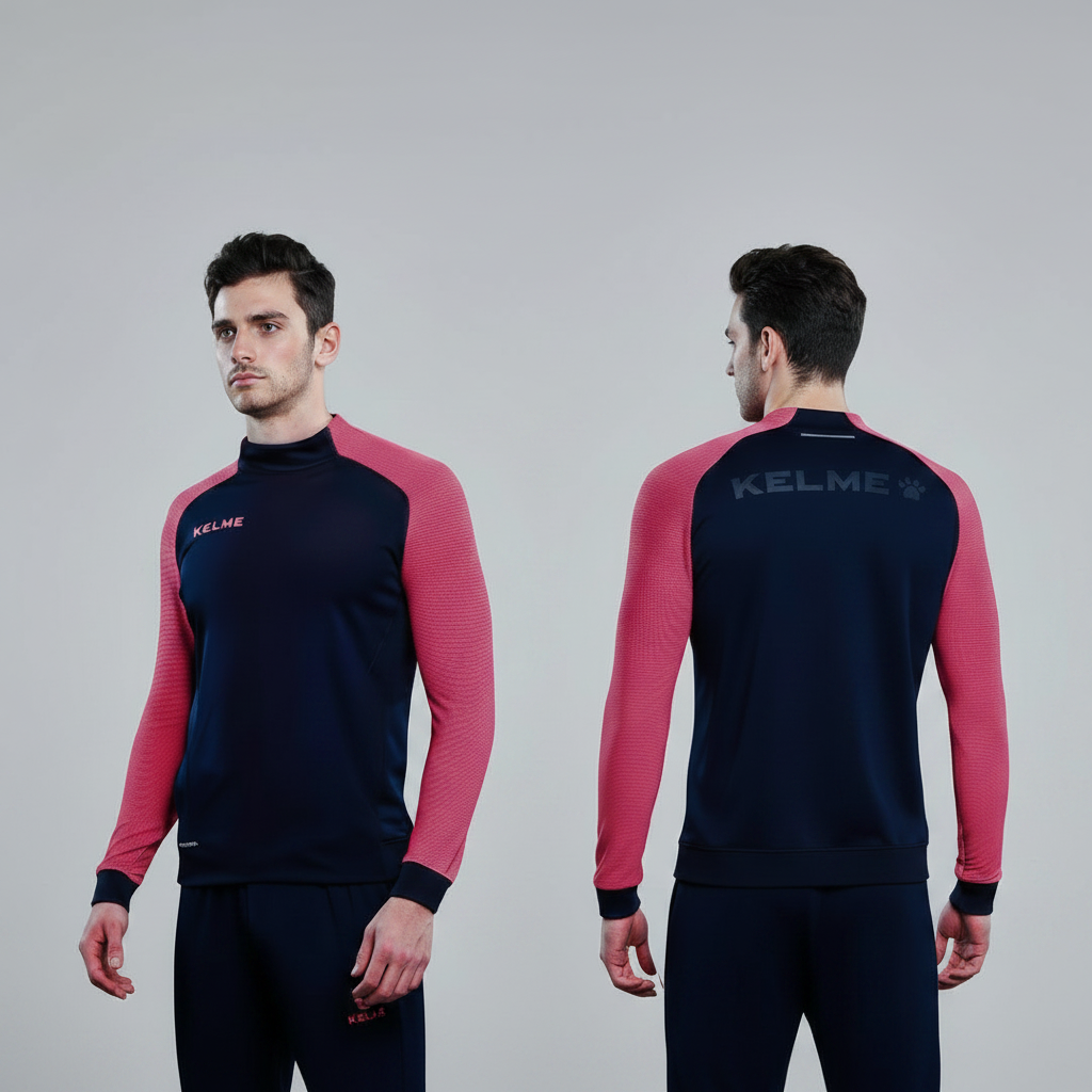Kelme Men Half-Zip Jacket Black/Pink