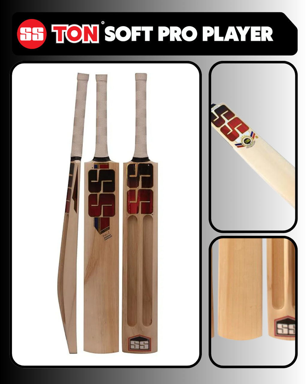 SS Soft Pro Player Scoop Tennis Cricket Bat