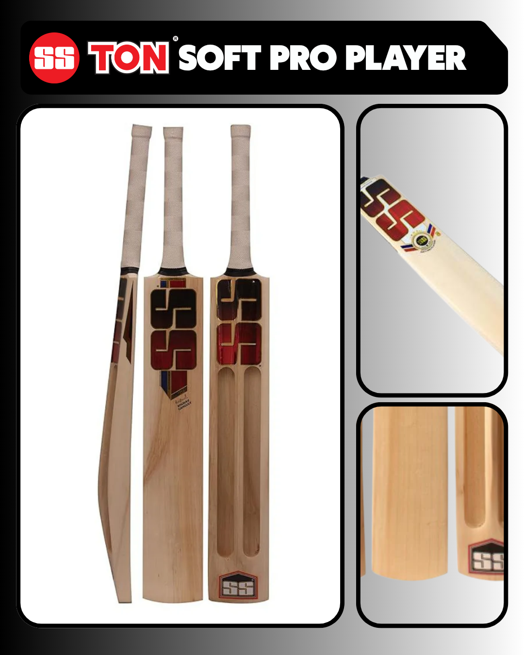 SS Soft Pro Player Scoop Tennis Cricket Bat