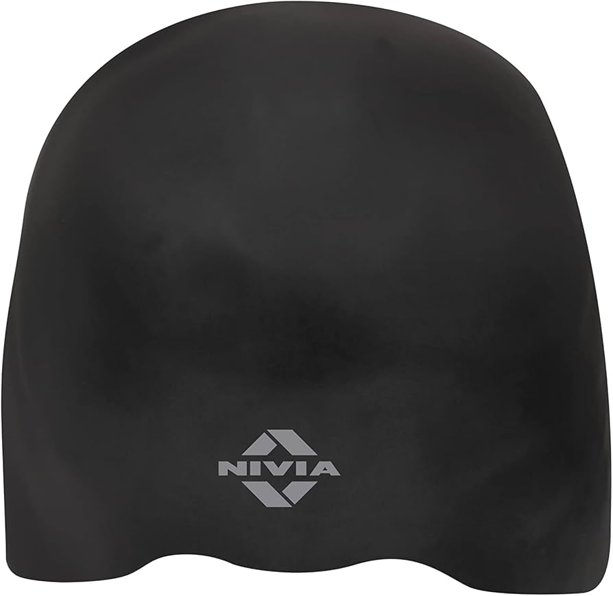 Nivia Swimming Cap Racing 3D – Black
