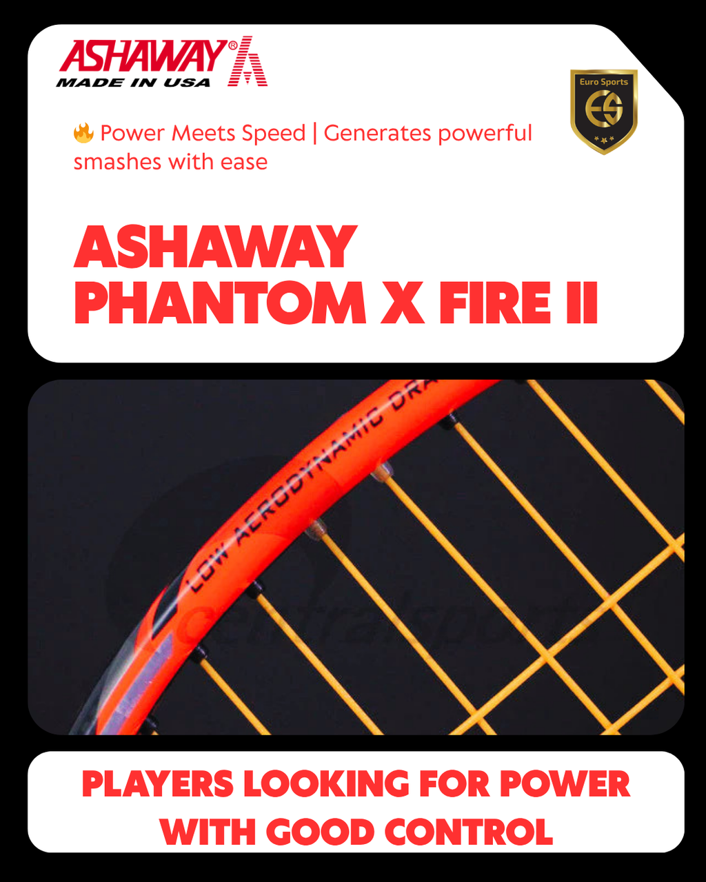 Ashaway Badminton Racket - Phantom X-Fire II