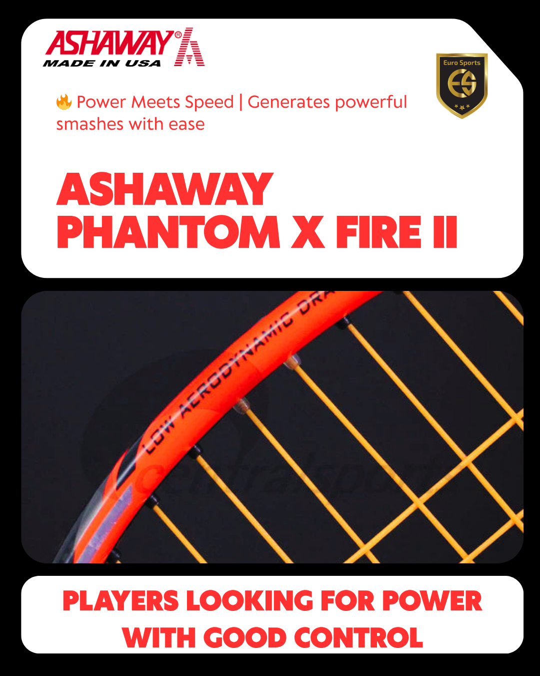 Ashaway Badminton Racket - Phantom X-Fire II