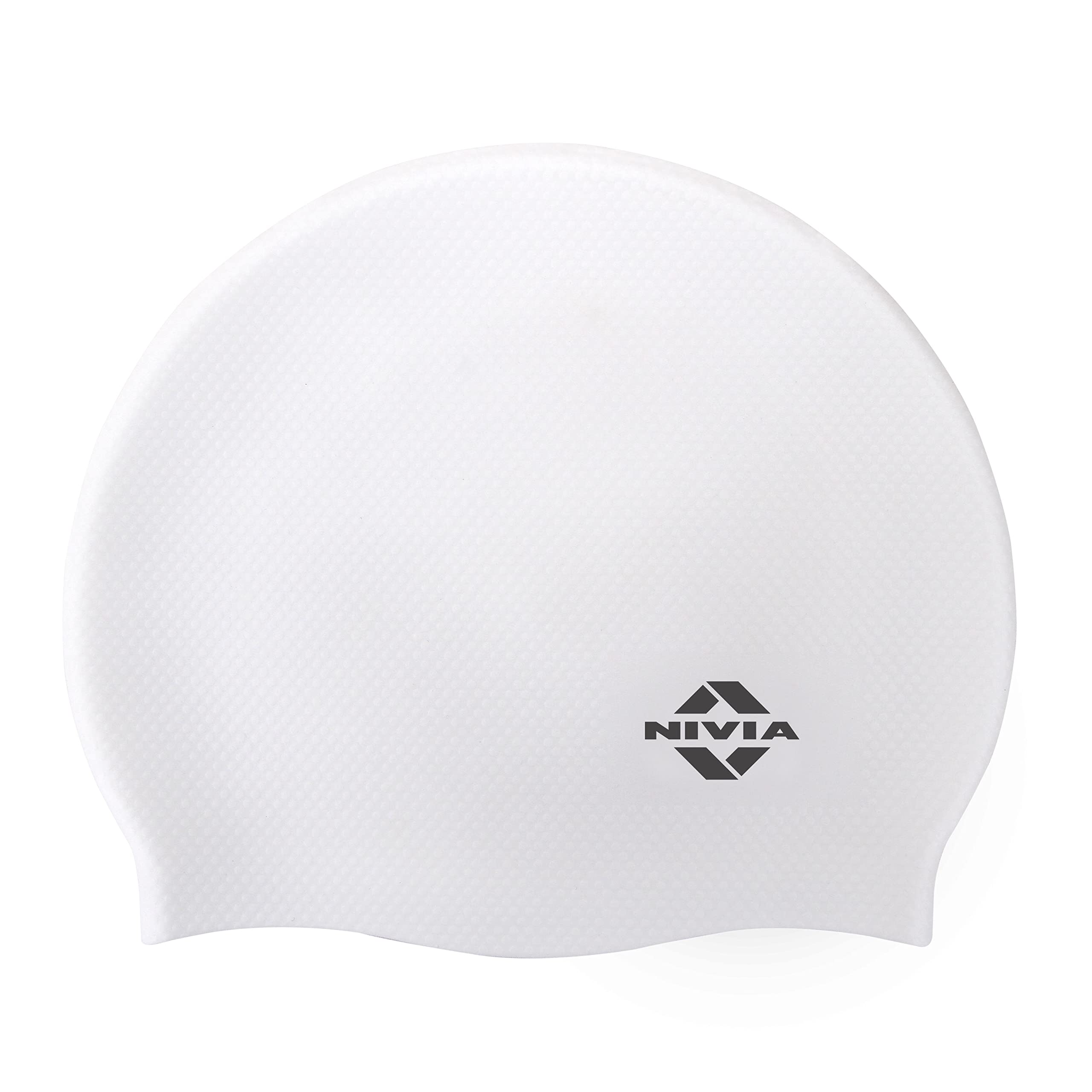 Nivia Swimming Cap Silicone Cap – White