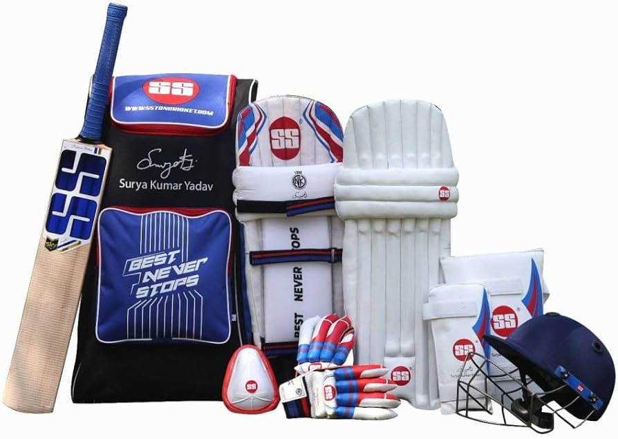 SS Sky Cricket Kit Set with Helmet - Senior