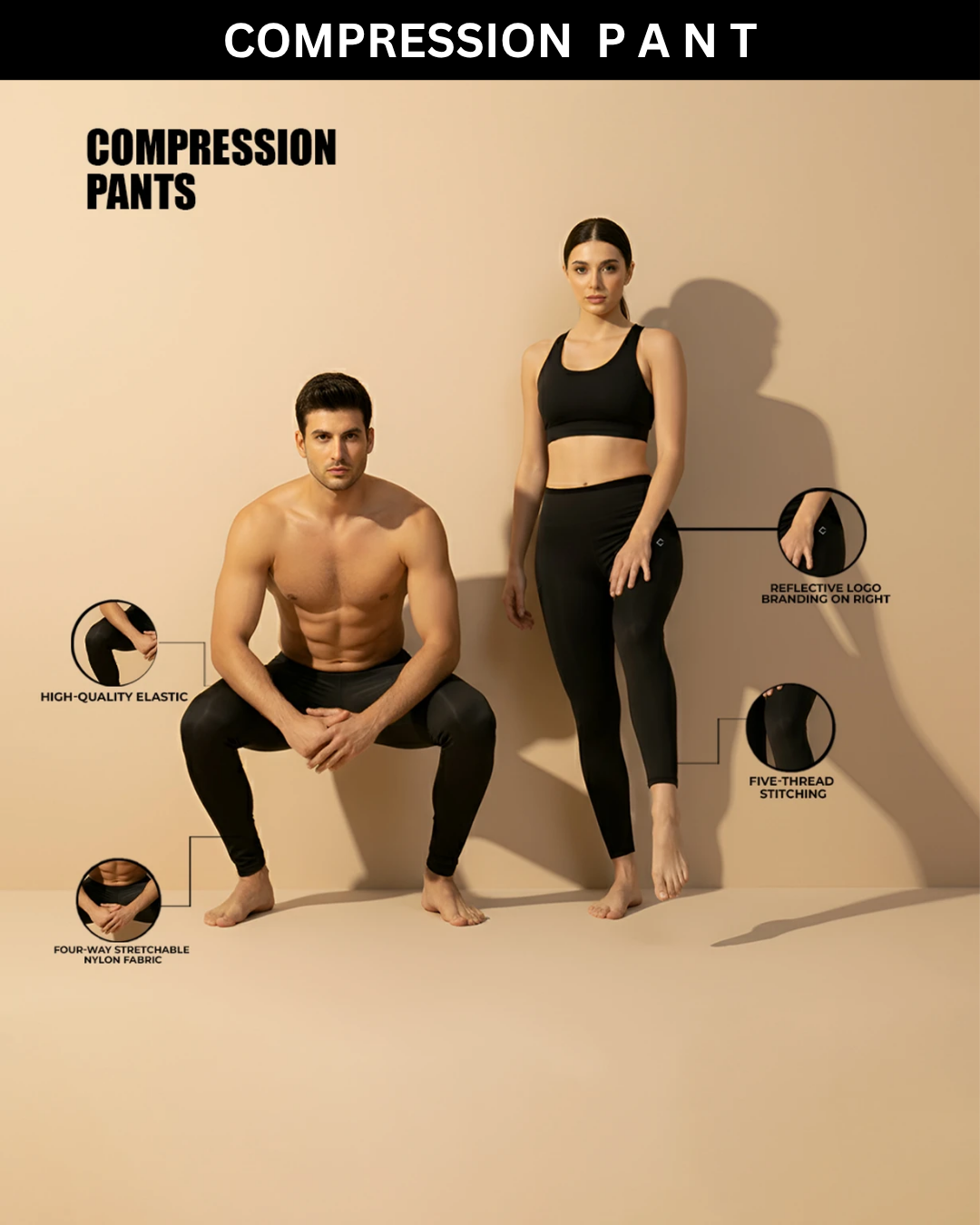 Captain Compression Pants – Black