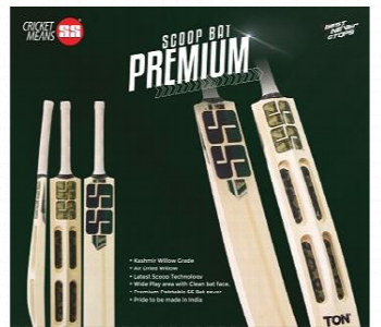 SS Soft Pro Premium Scoop Kashmir willow Tennis Cricket Bat – SH