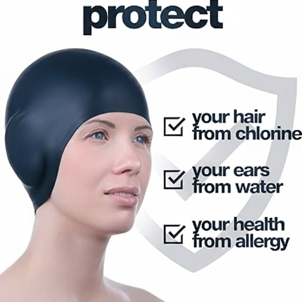 Silicone Swim Cap for Women and Men