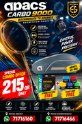 Apacs Carbo 9000 Combo Offer – Racket + Apacs Kit Bag + Free String Gutting + Free Grip
