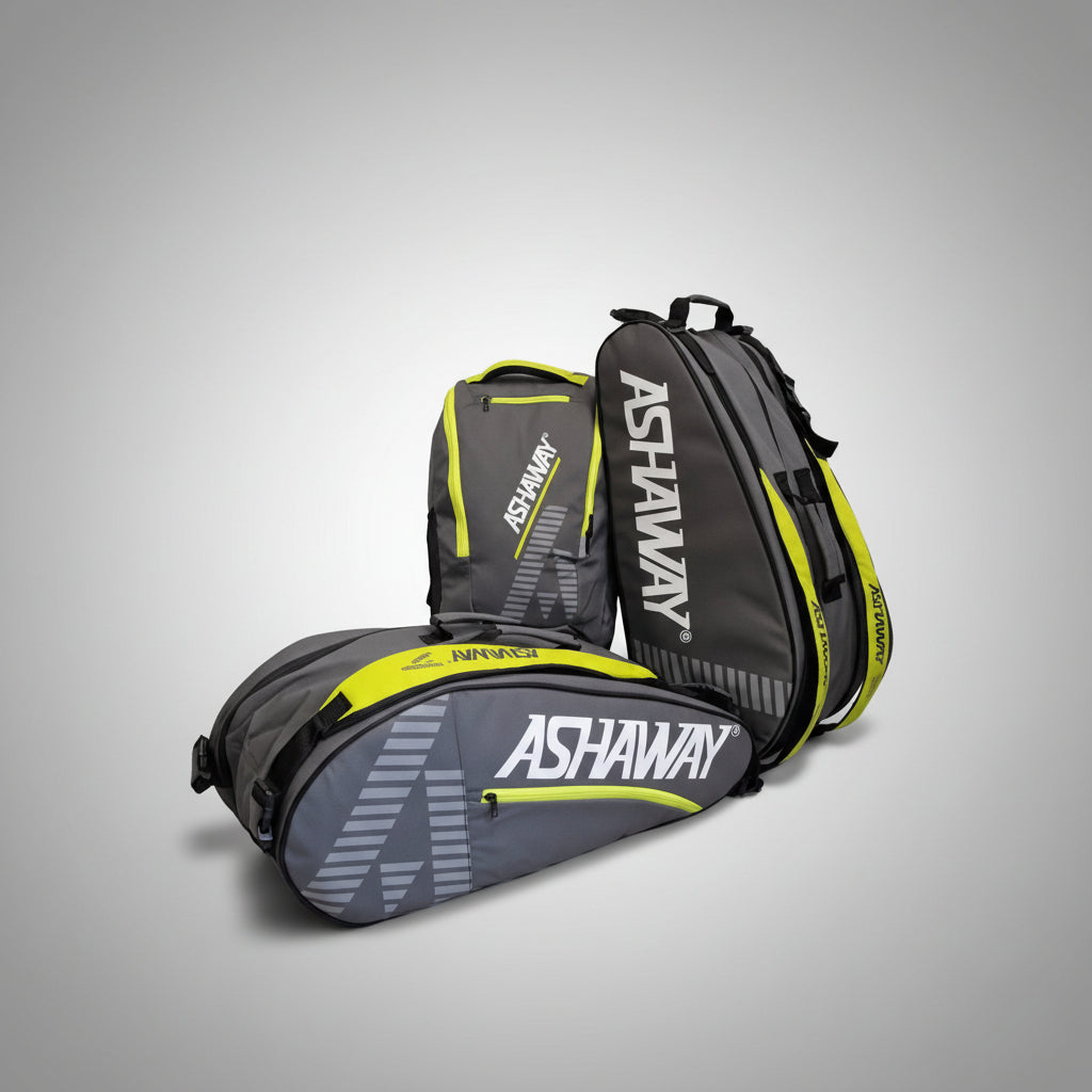 Ashaway Thermo Badminton Bag 6 Racket – Grey/Yellow