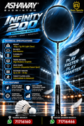 Ashaway Infinity 200 Badminton Racket – USA