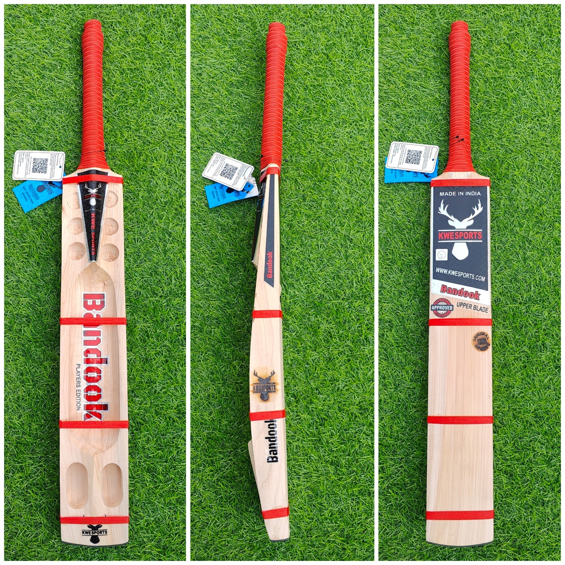 Bandook Hard Tennis Plain Upper Blade Cricket Bat 9007