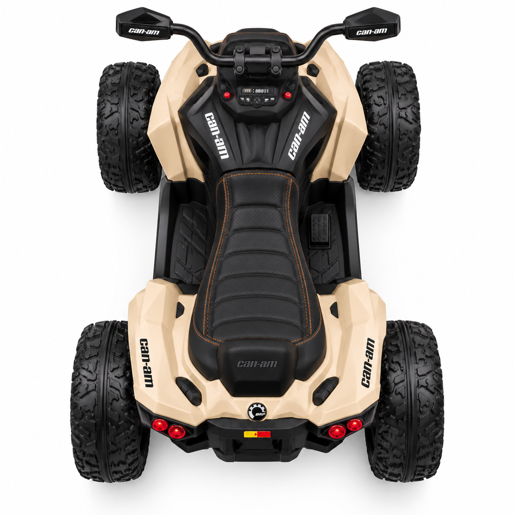 Can-Am Banchi 24V Kids Electric Ride-On ATV Quad – Khaki
