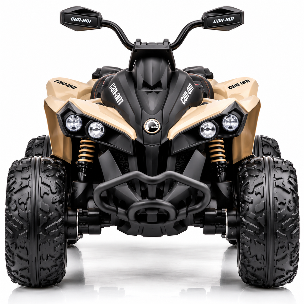 Can-Am Banchi 24V Kids Electric Ride-On ATV Quad – Khaki