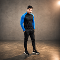 Kelme Men Half-Zip Jacket Black/Blue