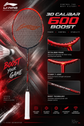 Li-Ning 3D Calibar 600B Boost Badminton Racket