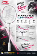 Li-Ning AxForce Cannon Badminton Racket (White)