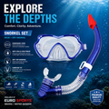Adult Large Frame Anti-Fog Semi-Dry Diving Mask & Snorkel Set SS-6