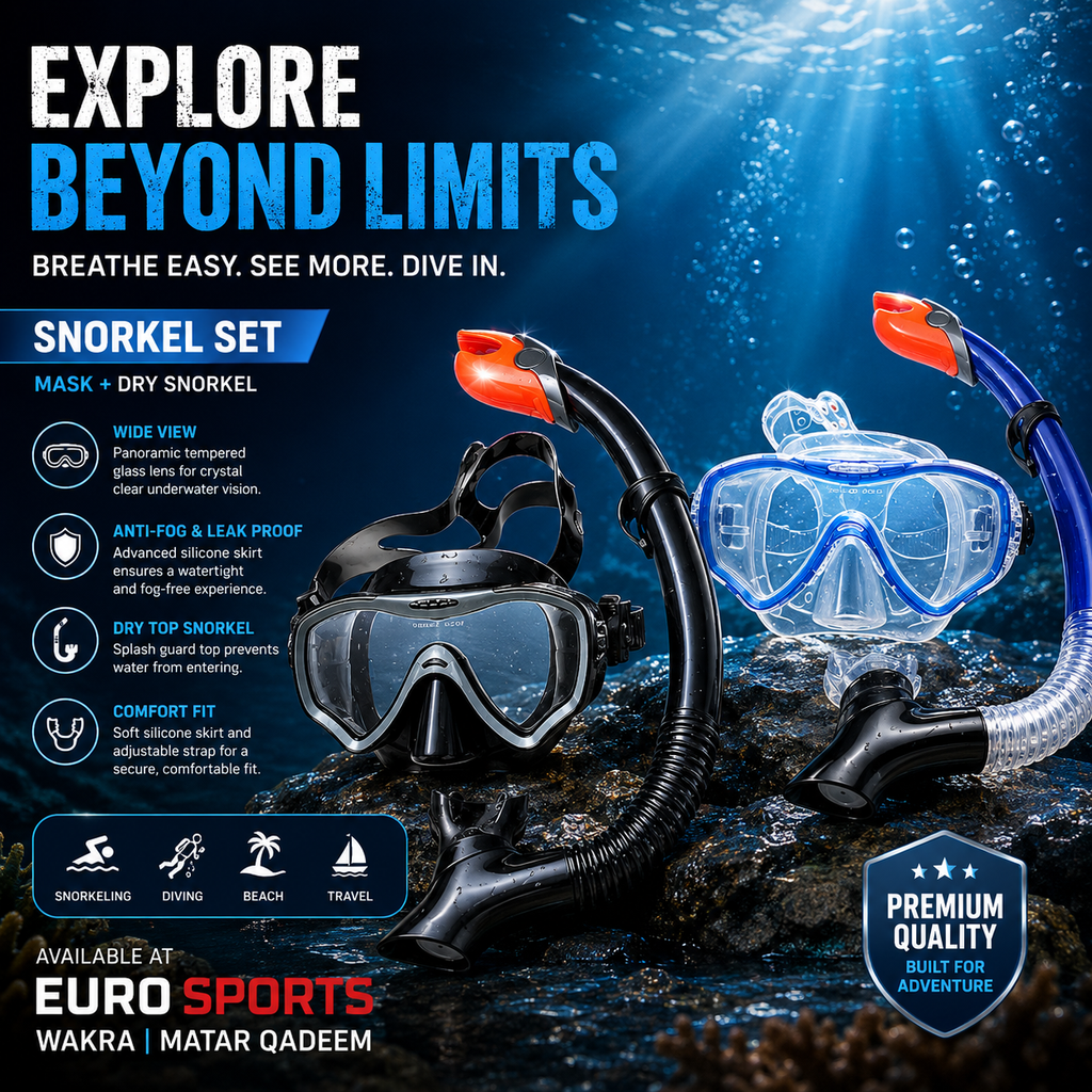 Adult Fully Dry Diving Mask & Snorkel Set SS-8