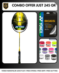 Yonex Nanoflare 1000 Play Combo Offer – Racket + Free String + Free Grip + Free Gutting