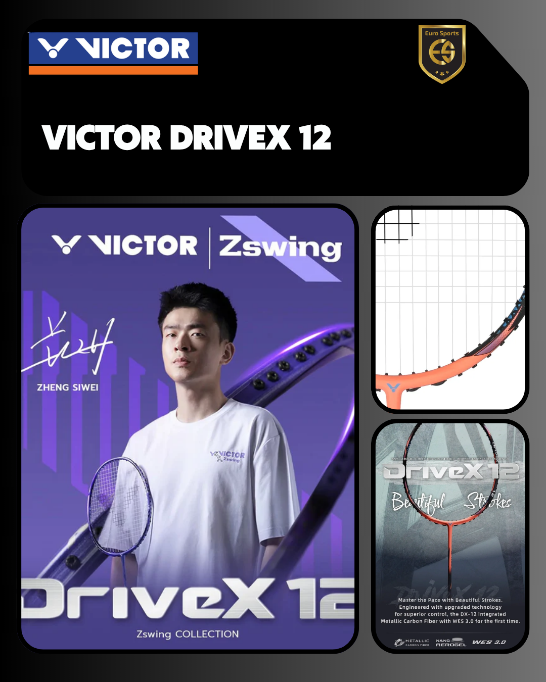 Victor DriveX 12 Badminton Racket