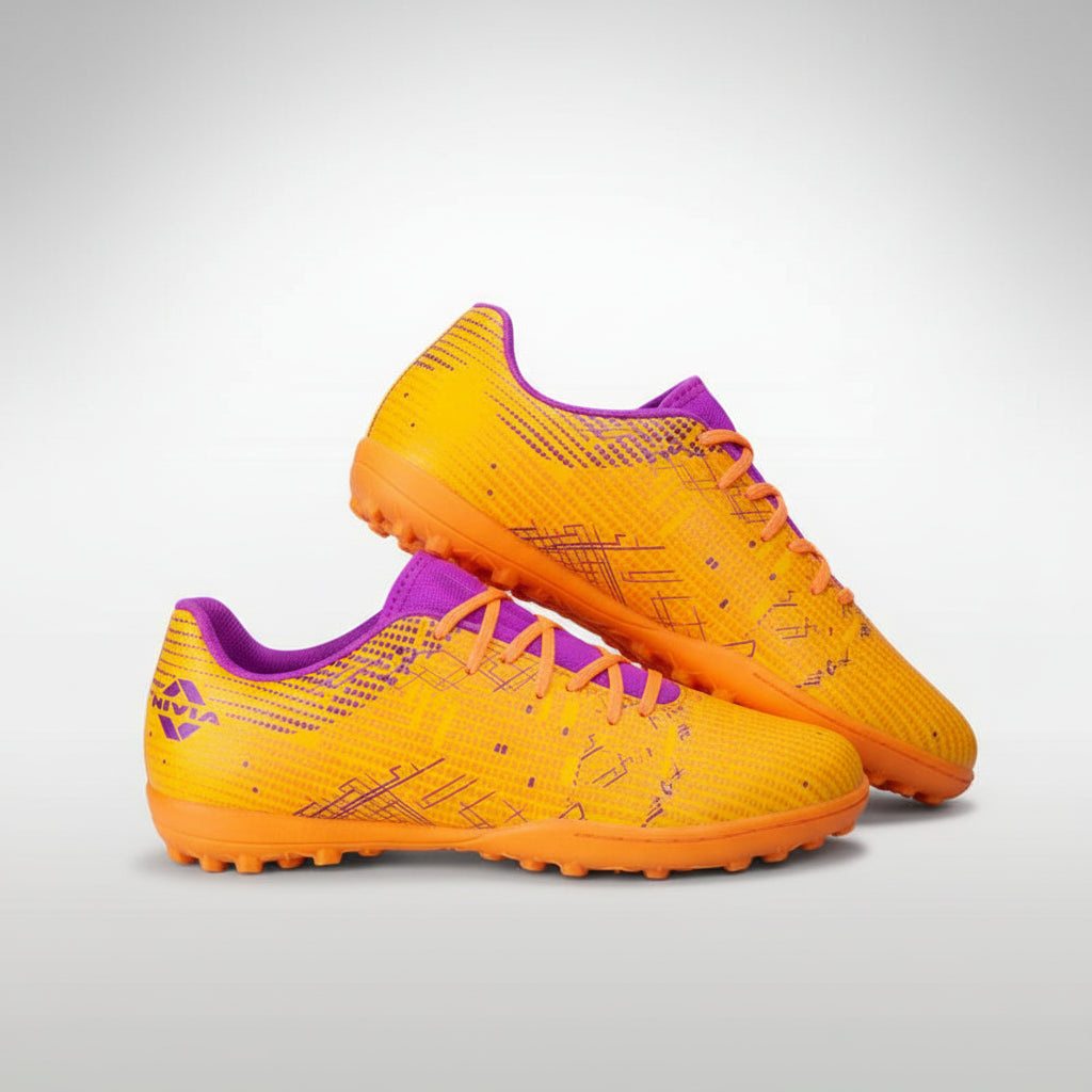 Nivia Rabona 2.0 Kids Turf Football Shoes - Orange