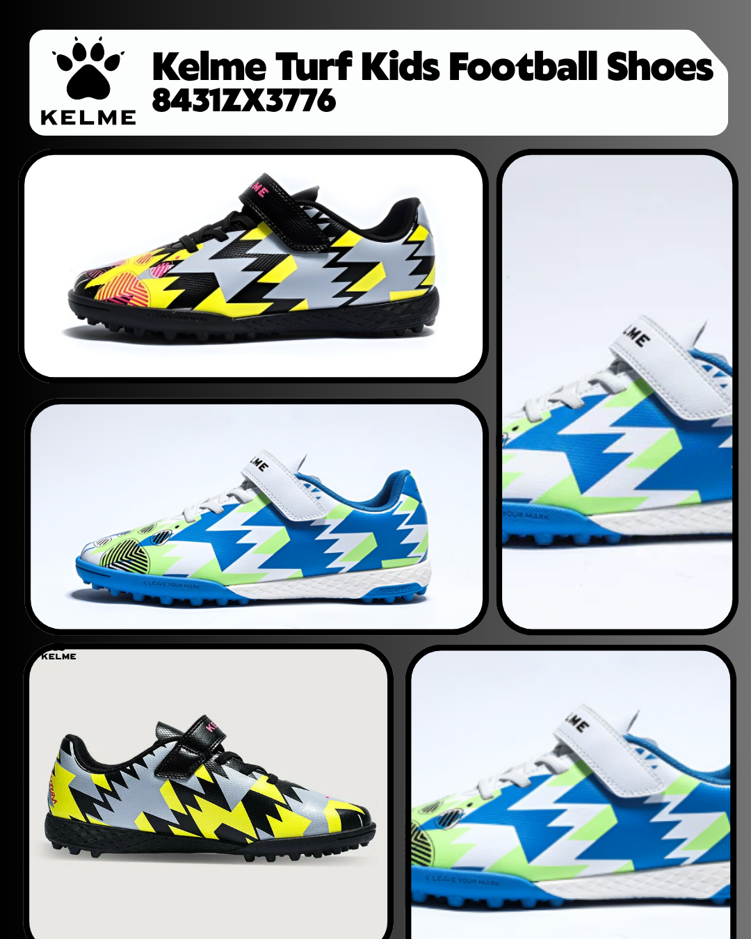 Kelme 8431ZX3776 Kids Turf Football Shoes