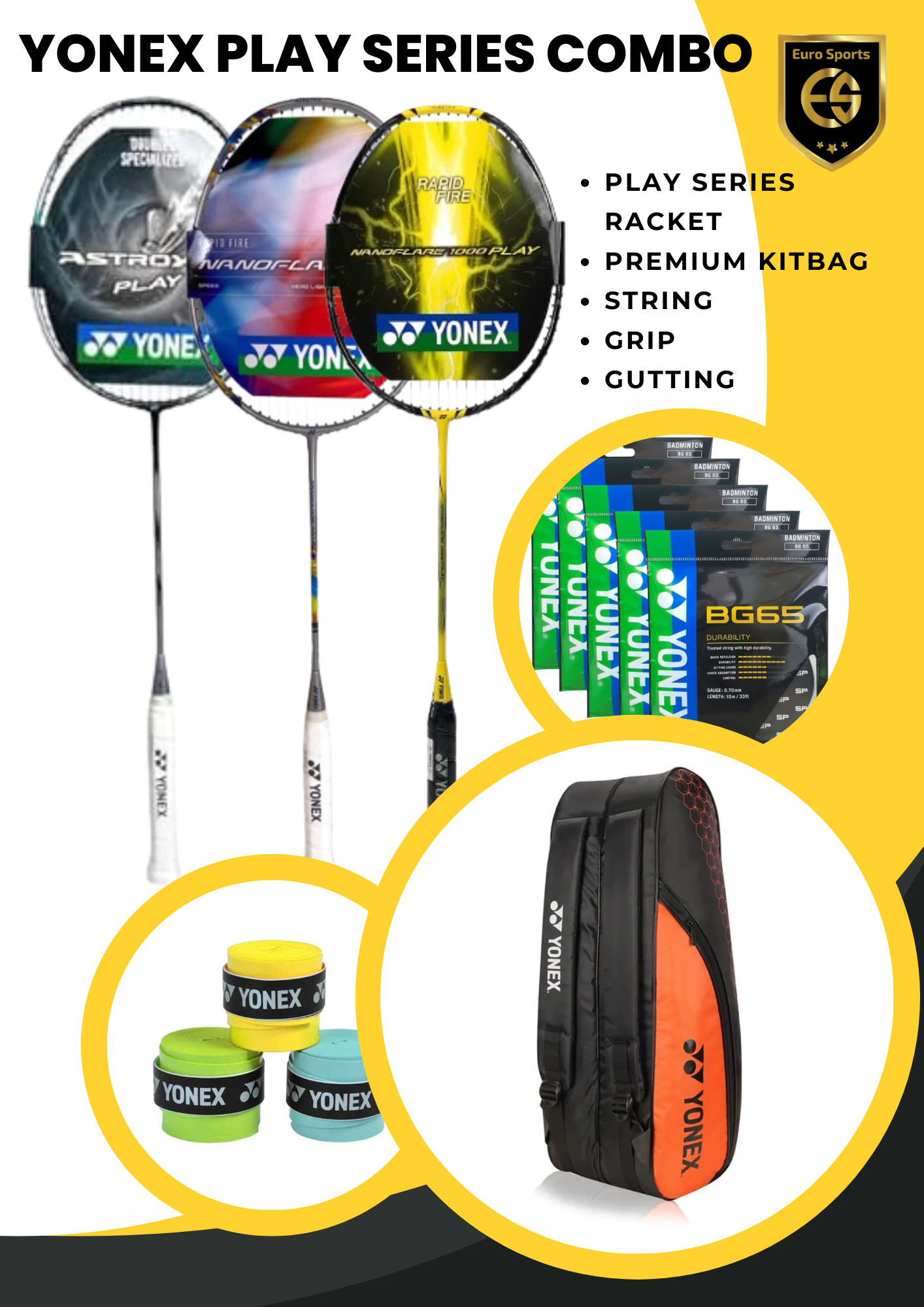 Yonex Play Series Premium Combo – Astrox 88 Play, Nanoflare 700 Play and Nanoflare 1000 Play