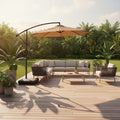 Steel Hanging Umbrella 3 Meter - Khaki
