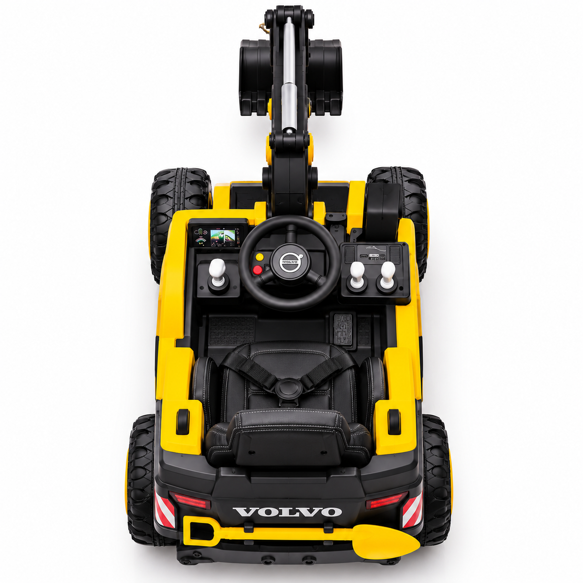 Volvo Excavator 12V Kids Electric Ride-On Digger with Remote – Yellow (New Arrival)