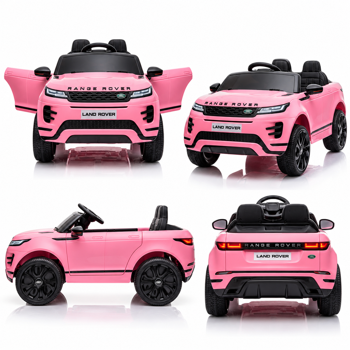 Range Rover Evoque Sport 12V Kids Electric Ride-On Car with Remote – Light Pink