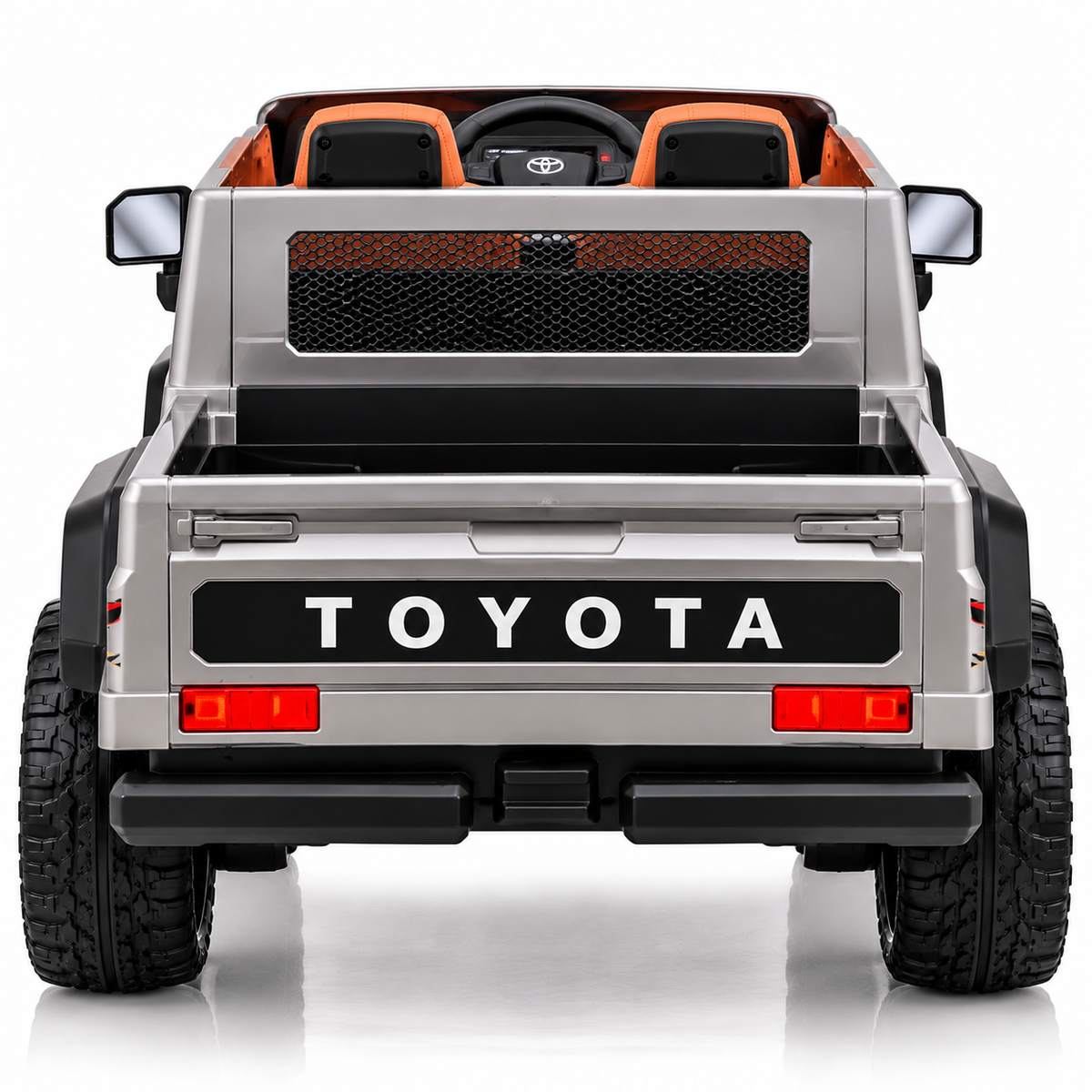 Toyota Off-Road Pickup 24V Kids Electric Ride-On Truck with Remote – Silver (2 Seater)