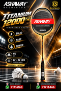 Ashaway Badminton Racket - Titanium 12000SQ Speed