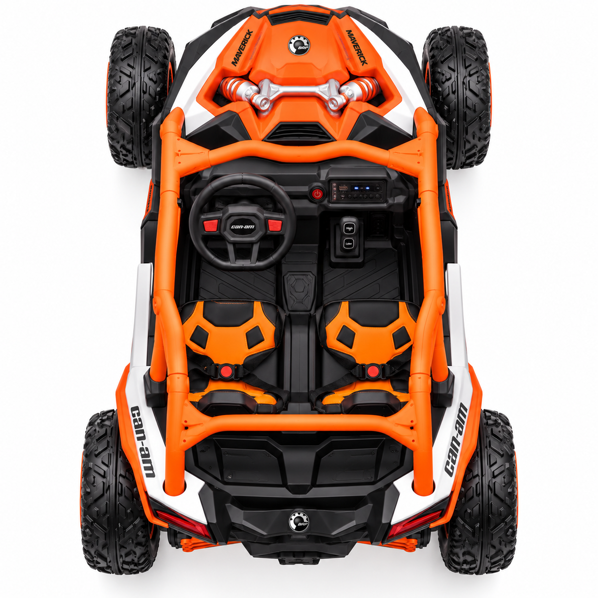 Can-Am Maverick 24V 7Ah Kids Electric Ride-On Car – Orange (2 Seater)