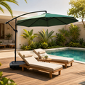 Steel Hanging Umbrella 3 Meter - Green