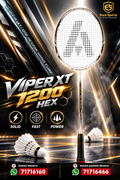 Ashaway Badminton Racket - Viper XT 1200 Hex Frame