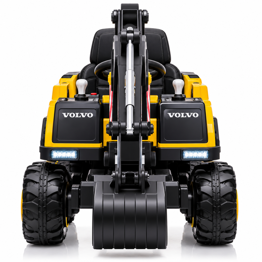 Volvo Excavator 12V Kids Electric Ride-On Digger with Remote – Yellow (New Arrival)