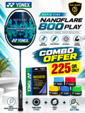 Yonex Nanoflare 800 Play Combo Offer – Racket + Free String + Free Grip + Free Gutting