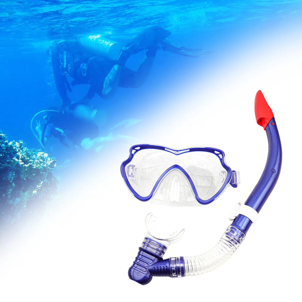 Adult Large Frame Anti-Fog Semi-Dry Diving Mask & Snorkel Set SS-6