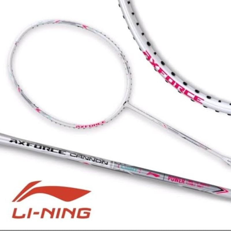 Li-Ning AxForce Cannon Badminton Racket (White)