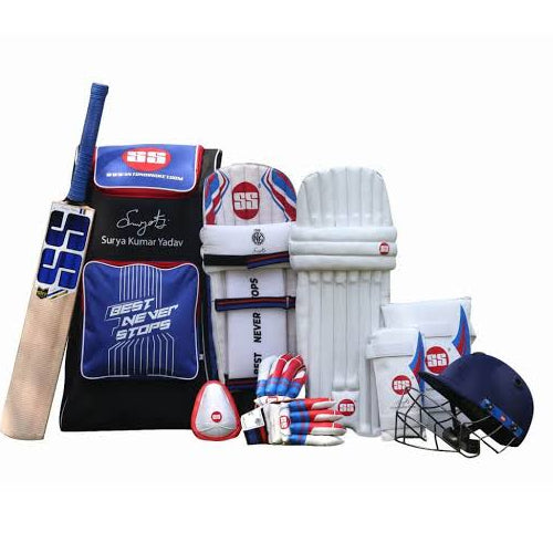 SS Ton Cricket Kit Sky KW Youth With Helmet