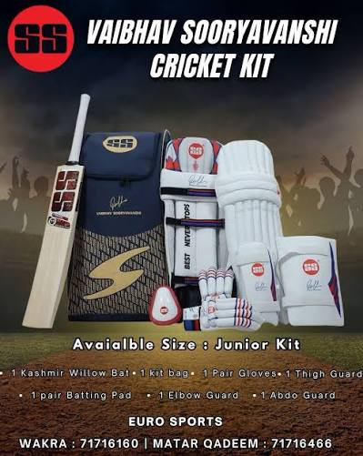 SS Vaibhav Suryavanshi Cricket Kit Set - Size-6