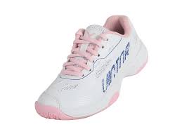 Victor A396JR Junior Badminton Shoes - White/Light Pink