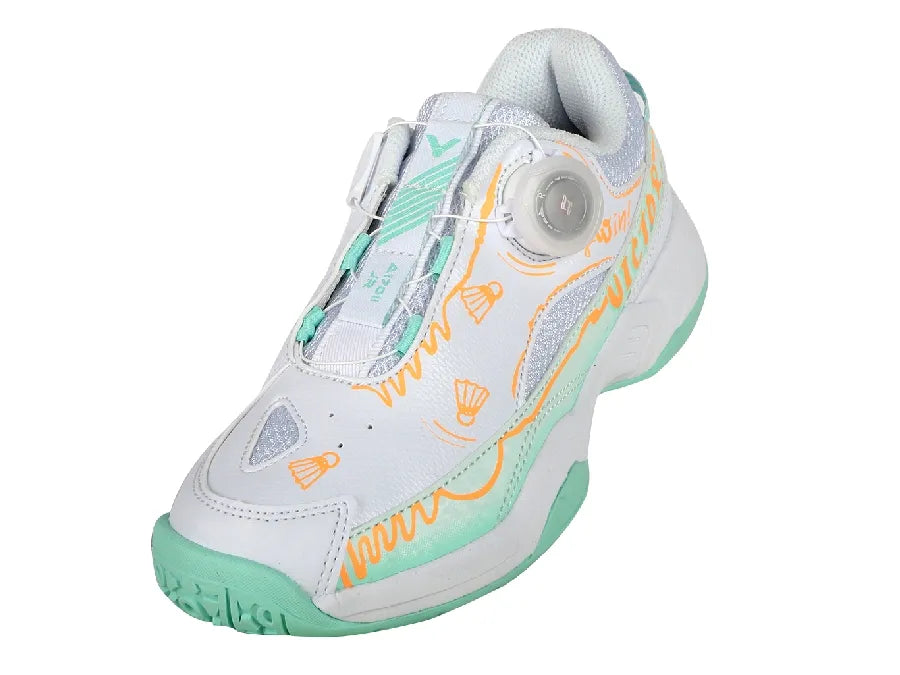 Victor A170IIJR Junior Badminton Shoes - Brilliant White